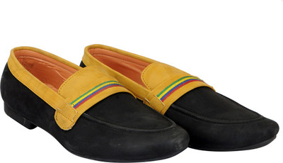 

FAUSTO Stylish Loafers For Men(Black, Black beige
