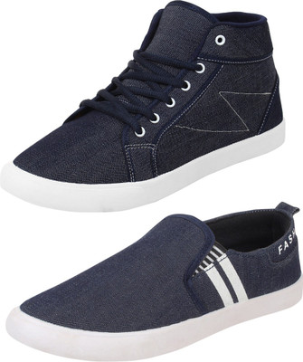 

Aero 02 Pair Combo Canvas Casuals For Men(Blue