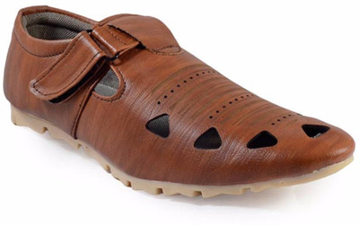 

MarcoUno Tan Roman Sandals Party Wear For Men(Tan