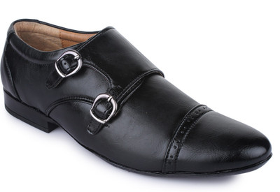 

Vilax Vilax Mens Double Tone Monk Casual Shoes Monk Strap For Men(Black