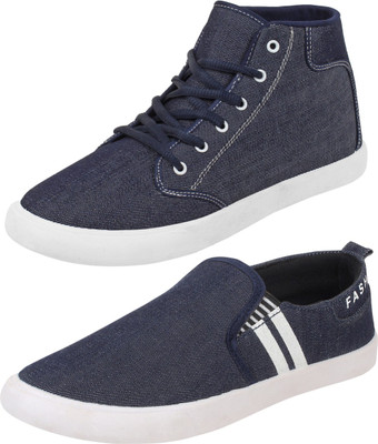 

Aero 02 Pair Combo Canvas Casuals For Men(Multicolor, Blue::blue