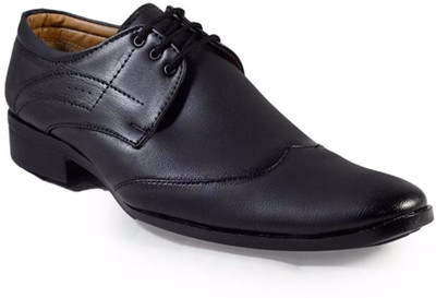 

MarcoUno BLACK FORMAL SHOES Lace Up For Men(Black