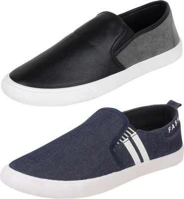 

Aero 02 Pair Combo Canvas Casuals For Men(Blue, Black, Grey