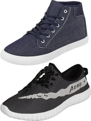 

Aero 02 Pair Combo Canvas Casuals For Men(Multicolor, Grey::blue