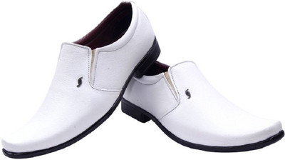 

Deals4you Men And Boys Office Use Genuine Leather Wedding Formal Slip on Shoes Party Wear For Men(White