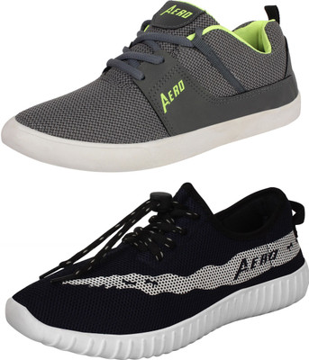 

Aero 02 Pair Combo Canvas For Men(Multicolor, Blue::dgrey::pgreen