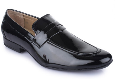 

Vilax Vilax Mens Party Wear Shinning Glossy Patent Shoes Slip On For Men(Black
