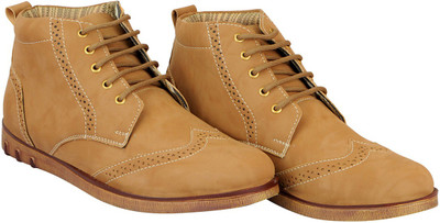 

FAUSTO High Ankle Boots For Men(Beige, Camel