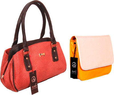

Anemone Women Casual Red, Yellow PU Hand-held Bag