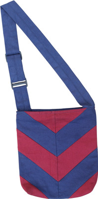 

Ryan Men & Women Casual Red, Blue Cotton Sling Bag, Blue;red