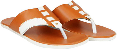 

FAUSTO Trendy Slippers, Tan white