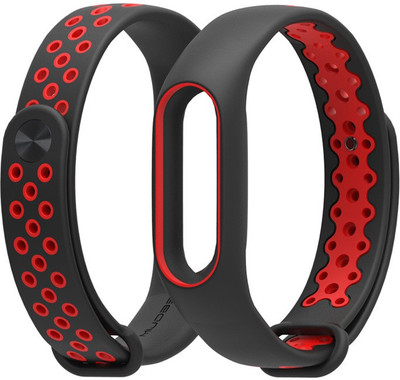 

Veronic band 2 Strap & Mi band HRX Strap Smart Band Strap(Red), Black red