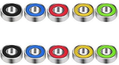 

Premsons 10 Pcs 608 Ball Bearing for Hand Spinner Fidget Kit and Skateboard, 22X10X7 mm Skate Bearings Toy Replacement Part(Multicolor)