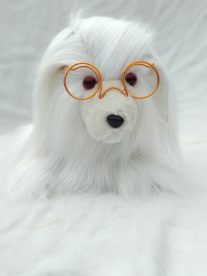 

handcraft india Mr. dog - 12 cm(White)