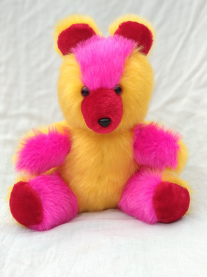 

handcraft india Teddy - 30 cm(Yellow, Pink, Red), Pink;red;yellow