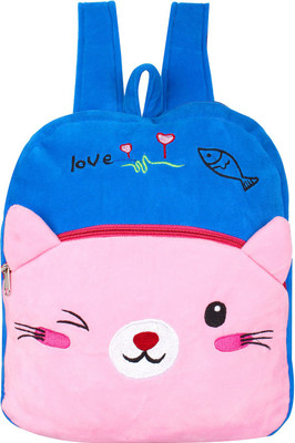 

say basket Kids School Bag Designer School Bag Plush Bags Soft Toy Picnic Backpack Pink Cat - 33 cm(Pink)