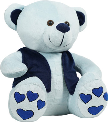 

Ultra Blue Teddy Bear with Dark Blue Jacket - 12 inch(Blue)