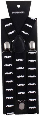 

FRIENDSKART Y- Back Suspenders for Men(Black)