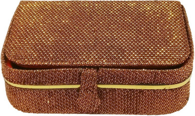 

Addyz women men ring box Travel Storage case Jewellery Vanity Box(Copper Brown)