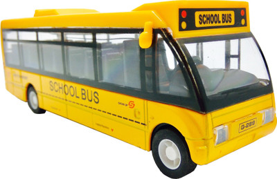 

Flying Toyszer 6" Diecast Model School Bus with Pull back Action Light and Sound(Yellow)
