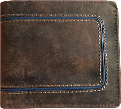 

Deparq Men Tan Genuine Leather Wallet(12 Card Slots)