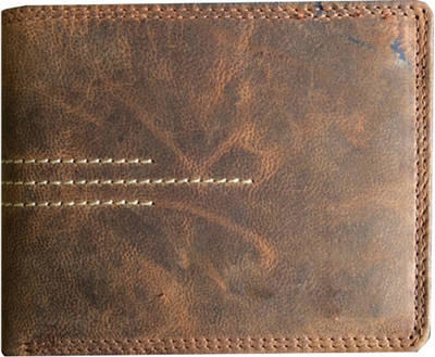 

Deparq Men Tan Genuine Leather Wallet(4 Card Slots)