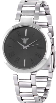 Traktime Youth Analogue Black Dial Silver Chain Watch  - For Women   Watches  (Traktime)