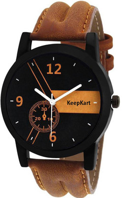 

Keepkart Brown Leather Strap Boys Watch Watch - For Men