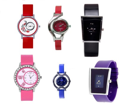 INDIUM PS0451PS NEW COLORFULL DIFFERNT WATCH IN ONE PACK FULL ALL DESIGN Watch  - For Girls   Watches  (INDIUM)