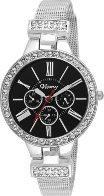 VIOMY LC3010 Unique+Designer dummy chornography dial with studded Bezel and chain watch for Girl's & Women Watch  - For Girls   Watches  (VIOMY)