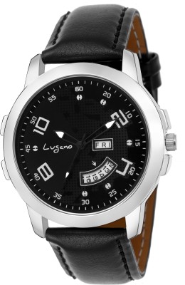 Lugano LG 1110 CH Formal Black Day & Date Watch  - For Men   Watches  (Lugano)