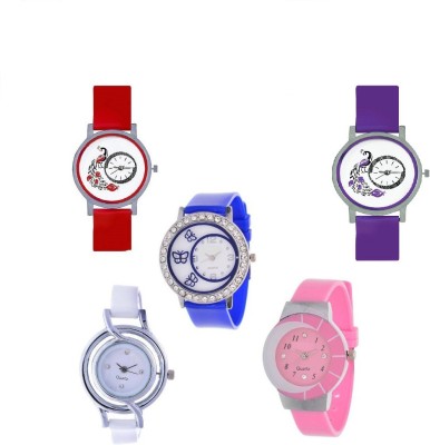 INDIUM NEW FULL SET PS0487PS 5 SET ATTRACTIVE WATCH Watch  - For Girls   Watches  (INDIUM)