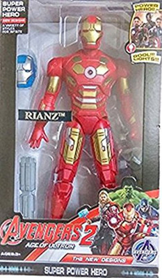 

Three Mask Avengers Super Power Hero Large ( Red & Gold)(Multicolor)