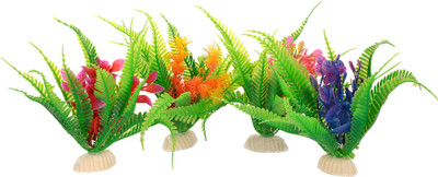 

Liger India Aquarium/ Fish Tank Decorative Artificial Plant, Pack of 4 Laterite Planted Substrate(Multicolor)