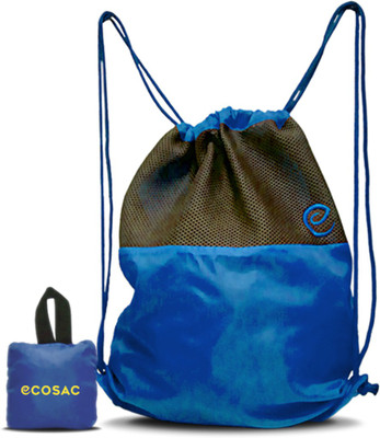 

ECOSAC "Draw String Bag " 5 L Backpack(Blue, Black)