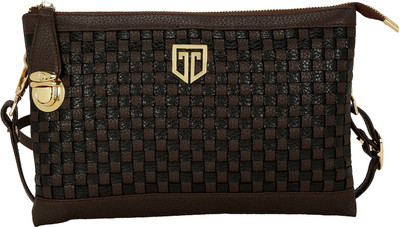 Tan Luzo Handcrafted Brown Leather Sling Clutch Bag for Women Sling Bag(Brown, 1 L)