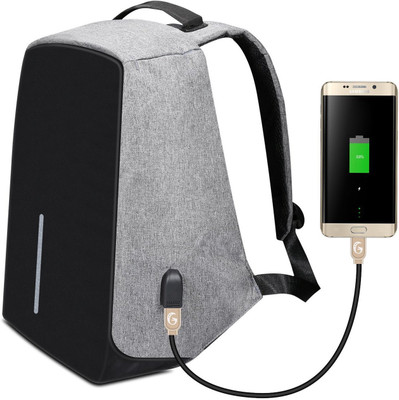 

VibeX ® College Backpack, Business Laptop Backpack, Anti-theft Water Resistant Computer USB Charging Port, Lightweight Travel Bag Perfect Luminous Waterproof Backpack(Black, Grey, 12 L)