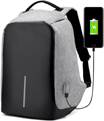 

VibeX ™ Multifunction USB charging Anti-Theft Backpack | World Voyager Waterproof Multipurpose Bag(Grey, Black, 17 inch)
