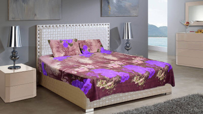 

Astra 250 TC Polycotton Double 3D Printed Bedsheet(Pack of 1, Brown)