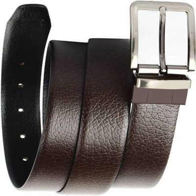 

ZURICH Men Formal Brown Genuine Leather Reversible Belt, Brown/black