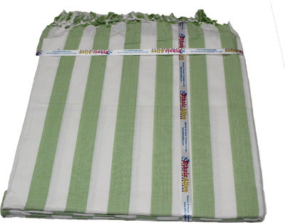 EthnicAlive Striped Single Throw for  AC Room(Cotton, White)