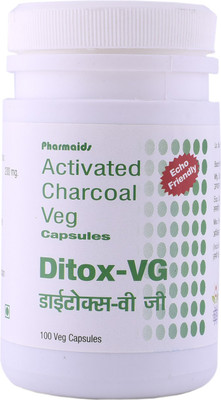 

Ditox Capsule Veg Activated Charcoal Capsules – 200 mg per Capsule - Used for Treats Acne, Prevents Skin Infection, Removes Dirt, Dust Particles, Restores Natural Oil Balance, Detoxifies Your Body and More (100 Capsules)(200 g)