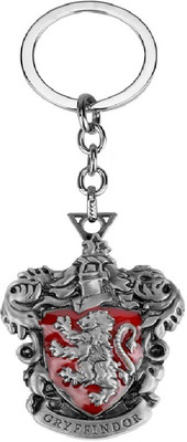 

Optimus traders Harry potter School of Magic Gryffindor School Badge metal silver keychain Key Chain(Silver)