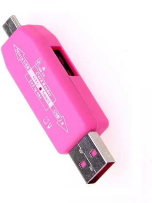 

RetailShopping USB 2.0 HUB And Smart Connection Kit to Your Smart Phone Card Reader(Pink)