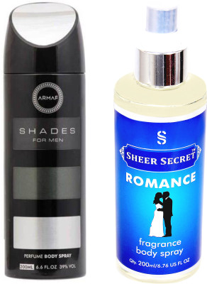 

Armaf SHADES MEN 200 ML with SHEER SECRET ROMANCE 200 ML(Set of 2)