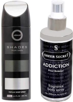 

Armaf SHADES MEN 200 ML with SHEER SECRET ADDICTION MEN 200 ML(Set of 2)