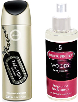 

Armaf TAG HIM MEN 200 ML with SHEER SECRET WOODY MEN 200 ML(Set of 2)