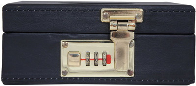 

SHAH Leather .25 Pistol Case with Combination Lock Racquet Carry Case/Cover Free Size(Black)