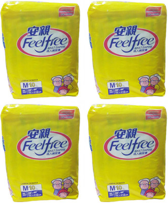 

Feelfree FOR WAIST SIZE 28"-44" INCHES Adult Diapers - M(40 Pieces)