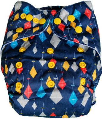 

FigOHoney Kite print one-size reusable cloth diaper - L